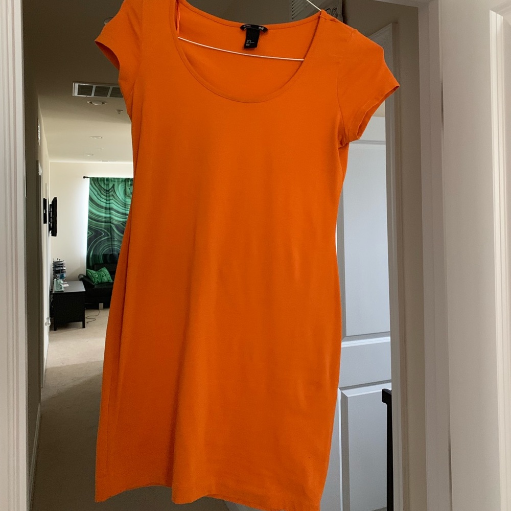 H&M basic orange dress